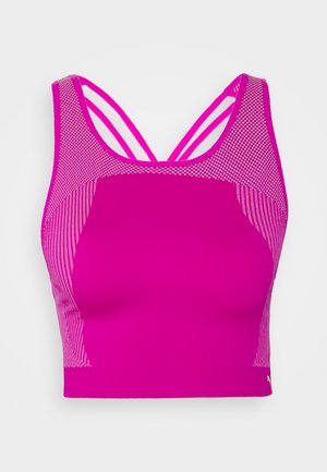 LOW IMPACT LONG LINE SEAMLESS BRA - Sports-BH-er med lett støtte - deep orchid/lavender fog