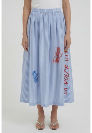 Oui MAXIROCK - Jupe trapèze - light blue white