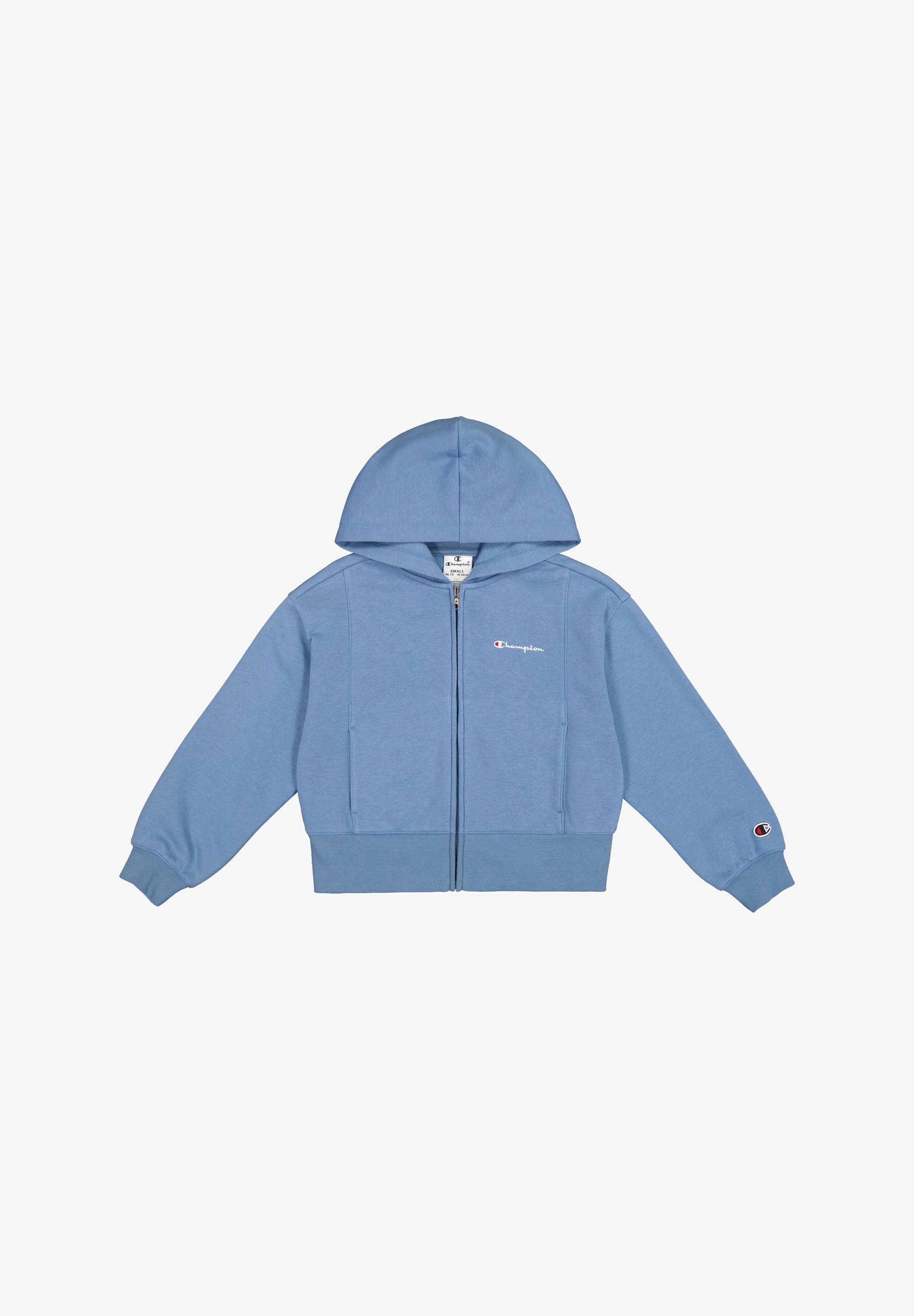 Champion HOODED SCRIPT SHOP Zip-up sweatshirt blue denim/light
