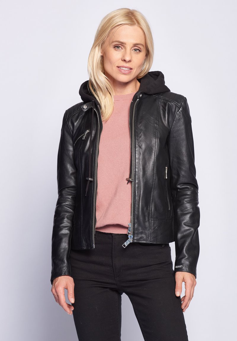 Maze MODERN MICO - Veste en cuir - black/black