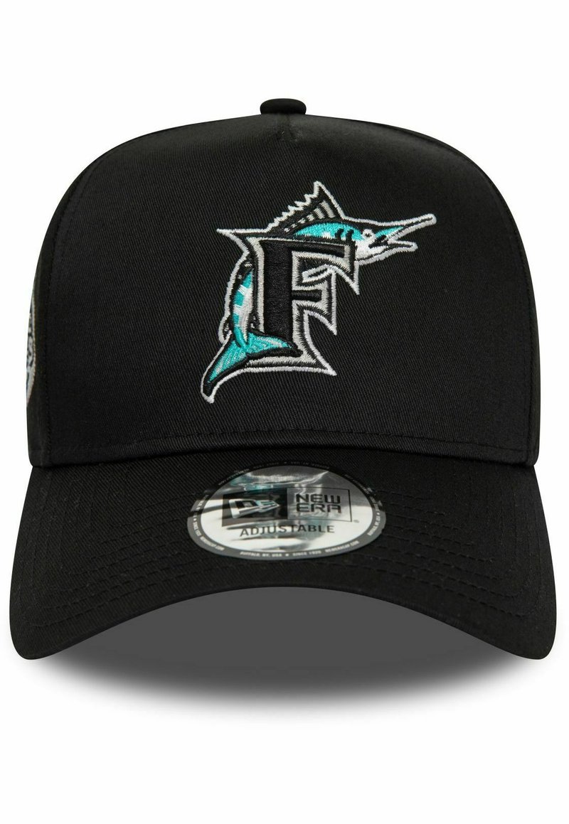 Toronto Blue Jays Baseball New Era 9Forty M-Crown Pet - Miami Marlins Officiële Team Snapback | Zwart | One Size | Structured Crown Authentieke On-field Player Cap