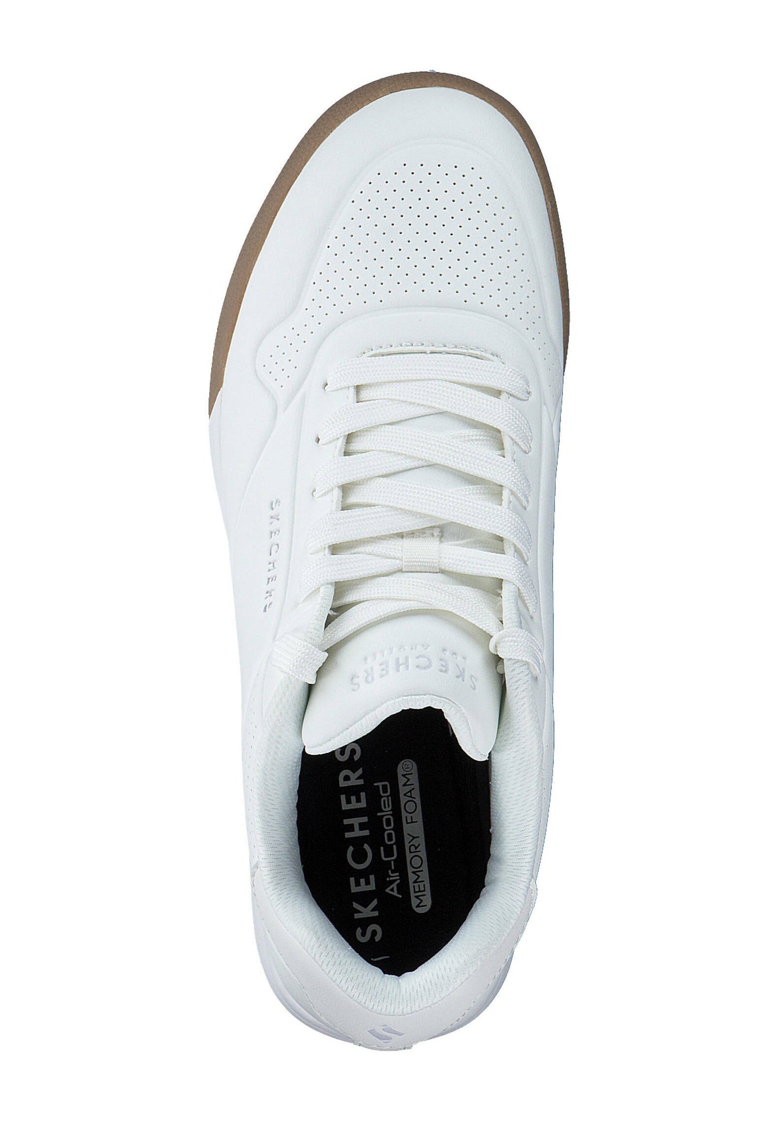 skechers air cooled memory foam white
