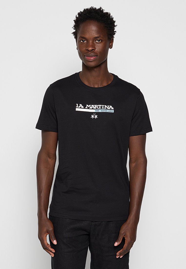 LA MARTINA T-shirt print zwart LA MARTINA T-shirt print zwart