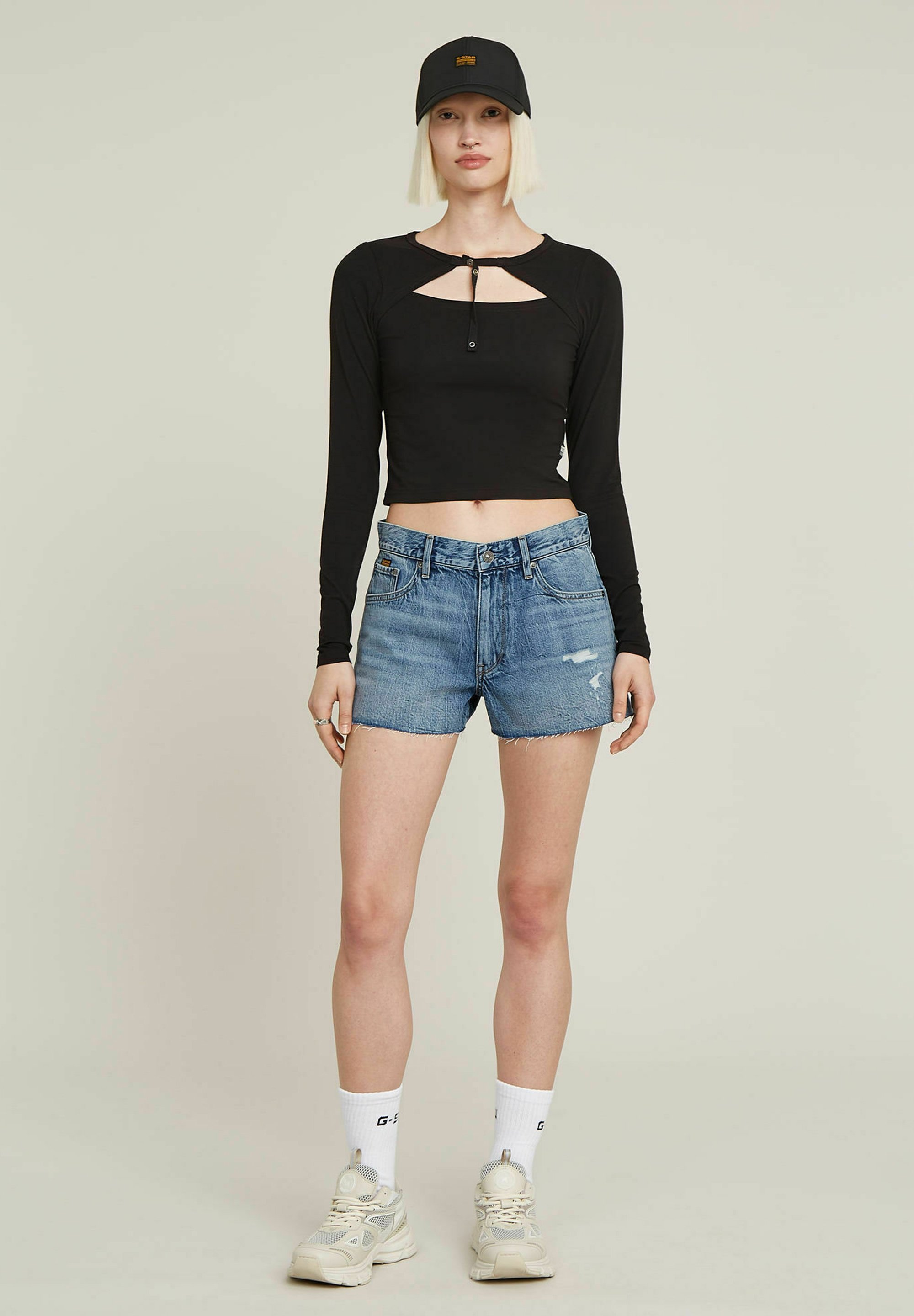G-STAR TRUE RAW EDGE - Short en jean - faded sea point blue