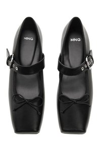 Mango Baleríny s páskem - black