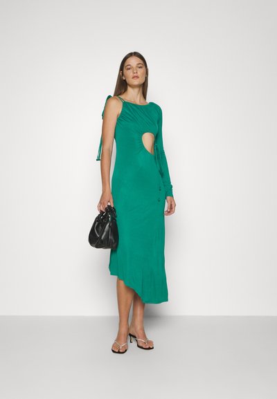 Farm Rio ONE SHOULDER MIDI DRESS - Cocktail φόρεμα / Φόρεμα για πάρτι - emerald