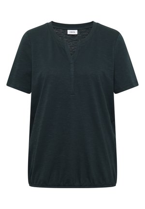 Cecil, BASIC SHIRT IM TUNIKA-LOOK - T-shirt basique - deep petrol blue