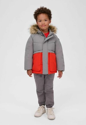 MINOTI, SUMMIT COLOURBLOCK PARKA - WINTER JACKET - Veste d'hiver - red grey