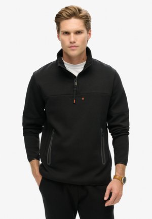 Superdry & Co, TECH LOGO LOOSE HALF ZIP - Felpa - black