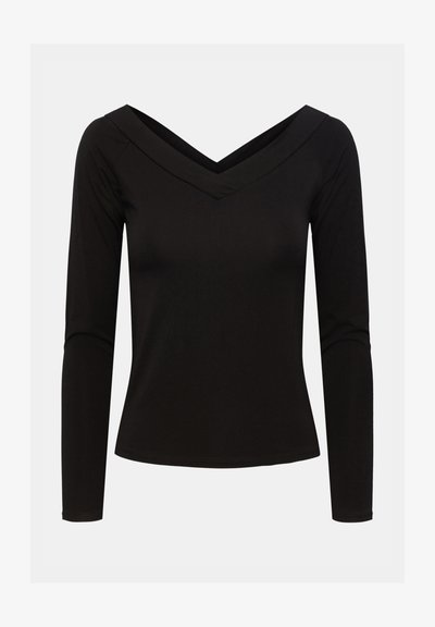 PCMALIVA - T-shirt à manches longues - black