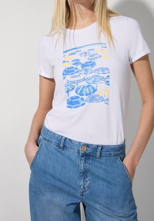 T-shirt med print - white