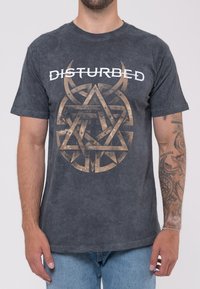 Paradiso Clothing DISTURBED RIVETED DIP DYE MINERAL WASH - Print T-shirt - grey