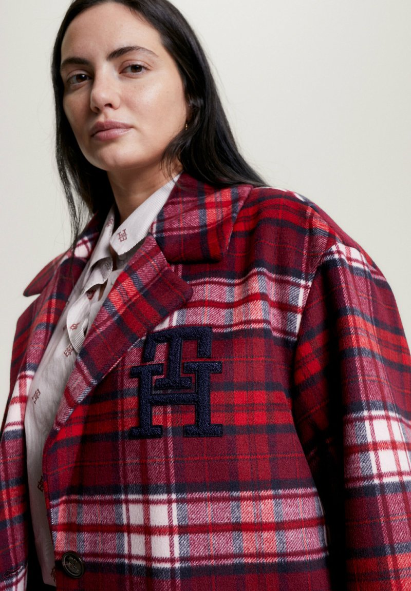 Tommy Hilfiger Curve CURVE TARTAN MONOGRAM - Klassischer Mantel 