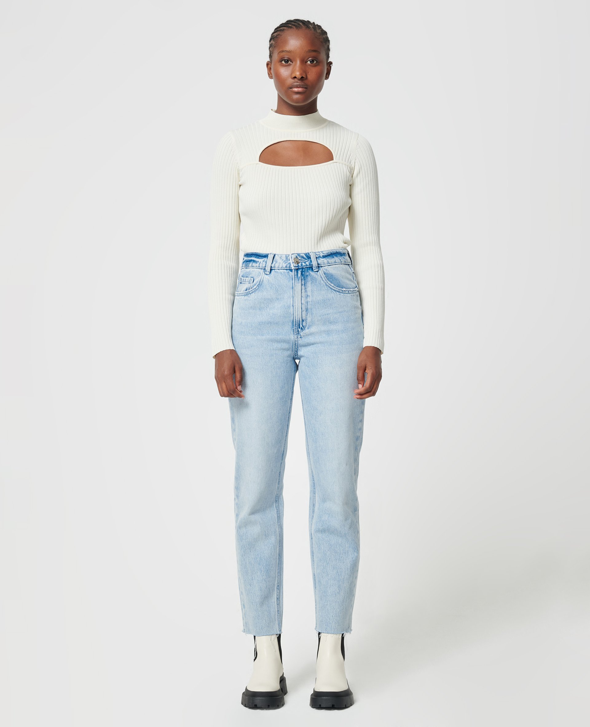 Pimkie STRAIGHT LEG JEANS - HIGH WAIST 