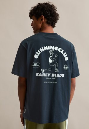 T-shirt con stampa - navy teal