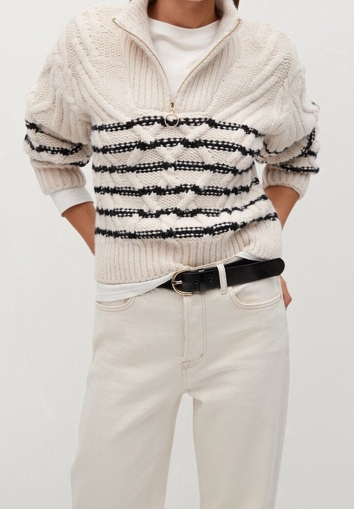 Mango Strickpullover - beige