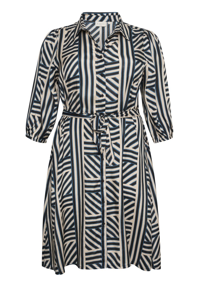 Kaffe Curve Blousejurk zandkleur Kaffe Curve Blousejurk zandkleur