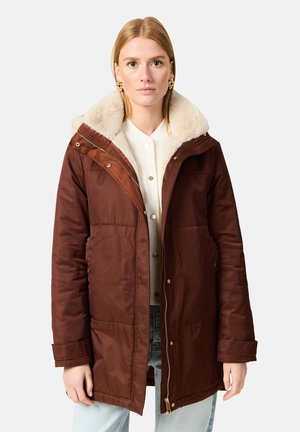 MIT KAPUZE - Wintermantel - marron foncé