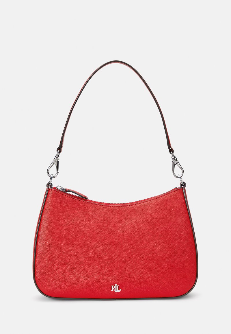 Lauren Ralph Lauren CROSSHATCH LEATHER MEDIUM DANNI BAG - Ručna torba - festive red