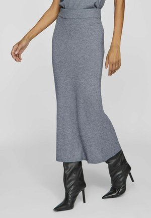 VILA Maxi skirt - medium grey melange