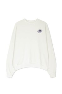 CREW LIFE IS SHORT UNISEX - Športni pulover - ivory
