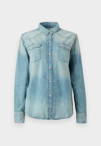 RELAXED SHIRT - Button-down blouse - blue denim