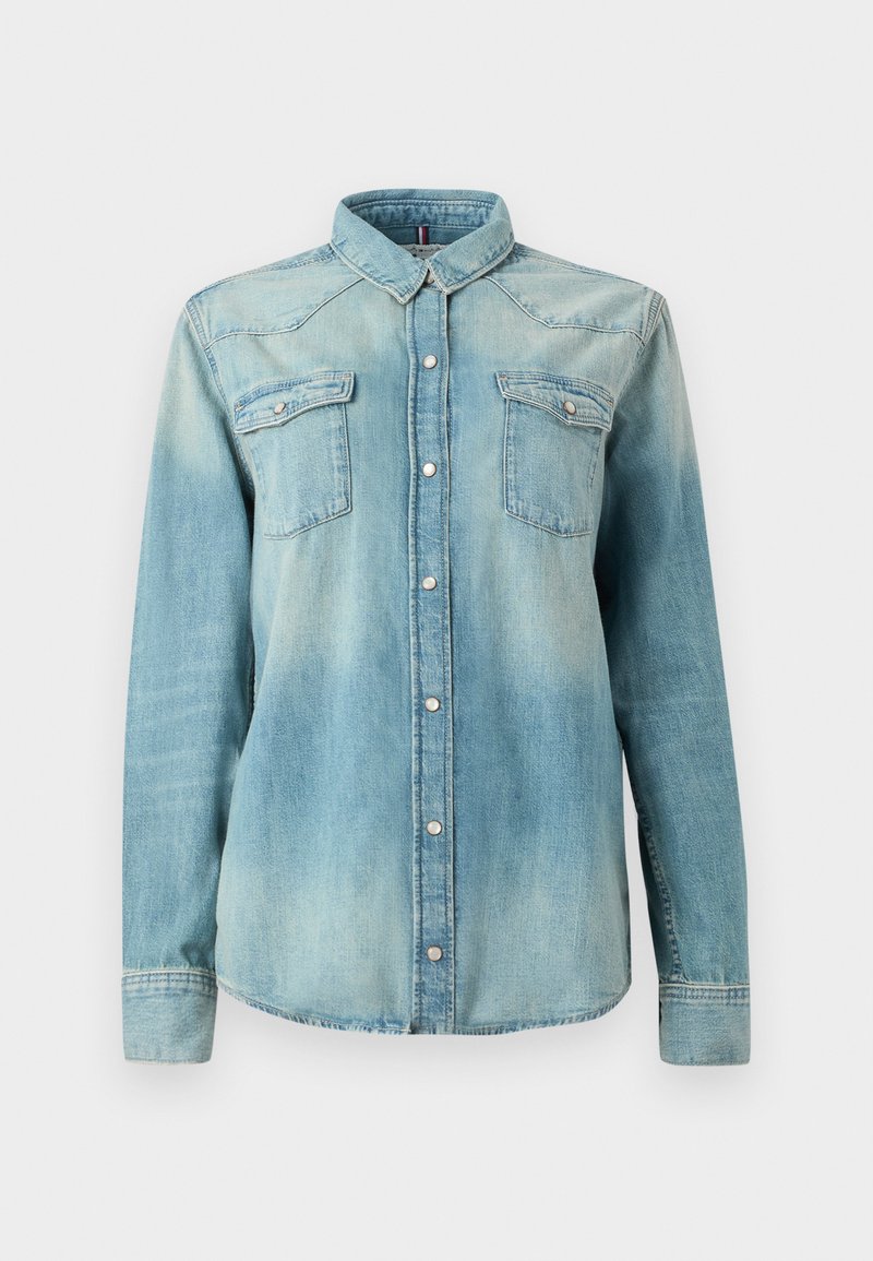 Tommy Hilfiger Overhemdblouse blauw denim/bluedenim Tommy Hilfiger Overhemdblouse blauw denim/bluedenim