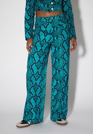 SOMETHINGNEW KAMALA MID RISE PANTS - Pantalon classique - tile blue