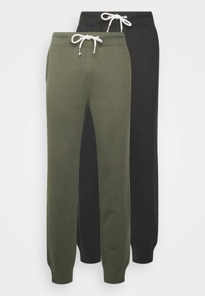 2er PACK - Tracksuit bottoms - olive/black
