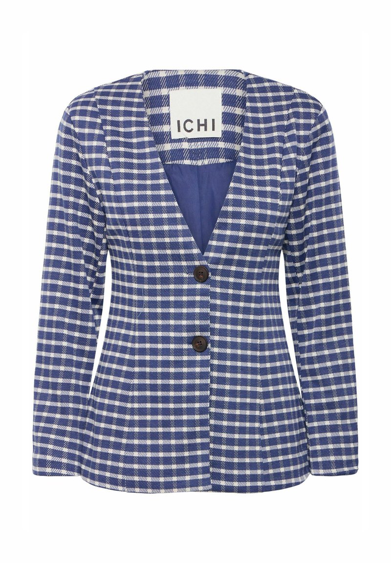 ICHI IHKATE CHECL BL2 - Blazer - medieval blue check/blau - Zalando