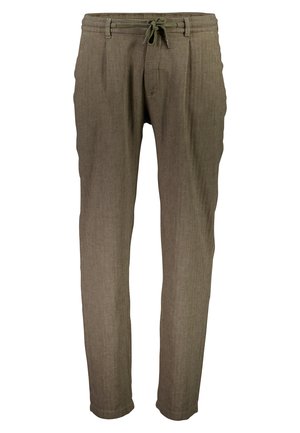 HERRINGBONE - Stoffhose - army