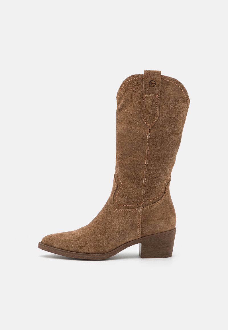 Bottes western en cuir Femme - Marron