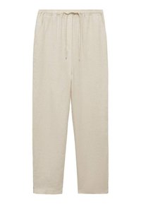 LINEN - Tygbyxor - sand