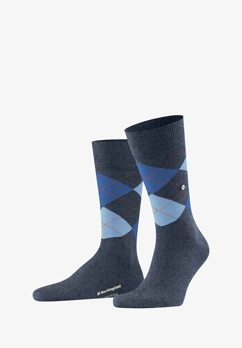 Burlington EDINBURGH - RAUTENMUSTER ARGYLE CLIP - Socken - dunkelblau