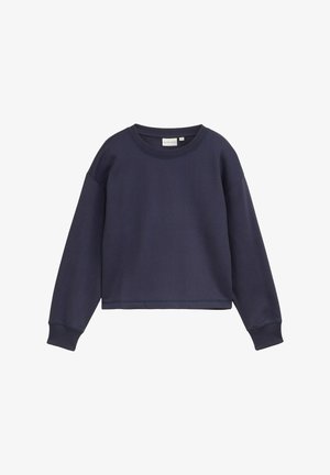 TOM TAILOR, TOM TAILOR STRICK & SWEATSHIRTS SWEATSHIRT MIT SCHRIFTZUG - Sweatshirt - parisien night blue