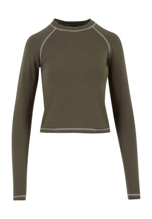 Urban Classics CONTRAST  - Bluză cu mânecă lungă - olive