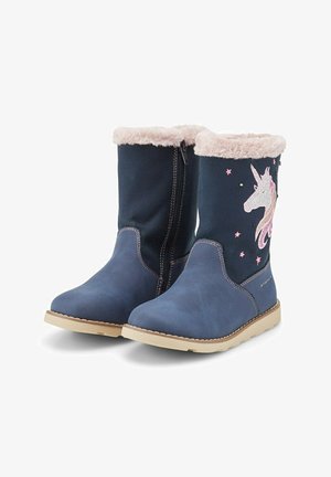 TOM TAILOR MIT APPLIKATIONEN - Zimní obuv - denim
