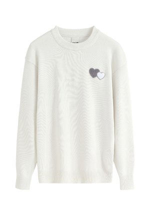 MOTIF DOUBLE CŒUR - Pullover - blanc