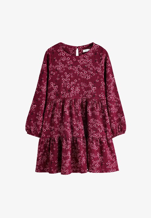 Next LONG SLEEVE CINKLE JERSEY DRESS - Rochie de zi - pink plum