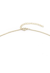 Collana a catena tono oro con chiusura arrotondata e lunghezza regolabile, caratterizzata da un semplice design a maglie e una texture liscia.