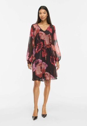VILA, SHORT DRESS VISYRAK LONG SLEEVED - Robe de jour - black
