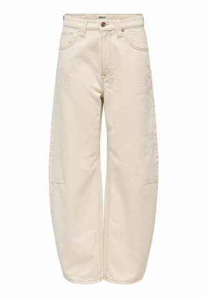 ONLY Tall JEANS MIT WEITEM BEIN ONLFRANKIE HOHE TAILLE BARREL FIT VERKÜRZT JEANS - Wide leg - ecru