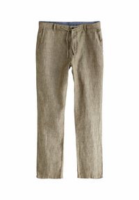 REGULAR FIT LINEN DRAWSTRING - Hlače - neutral