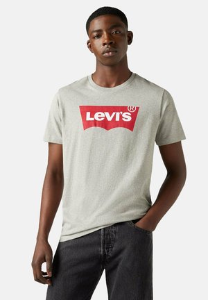 2ER PACK GRAPHIC SET IN NECK RUNDHALS - Print T-shirt - grau