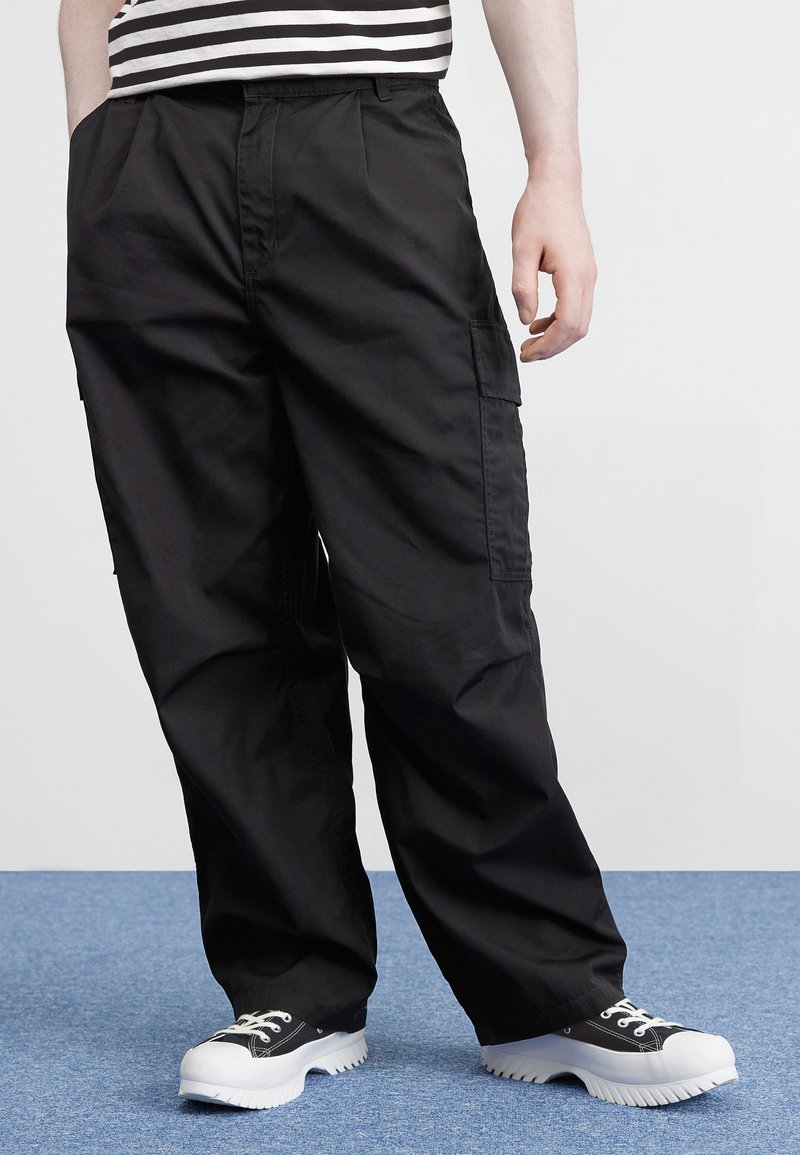 Carhartt WIP COLE PANT - Cargobukser - black rinsed