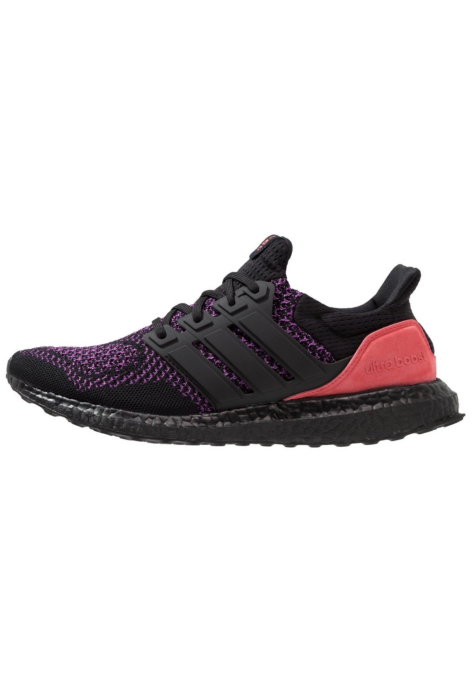 ultra boost core black active purple shock red