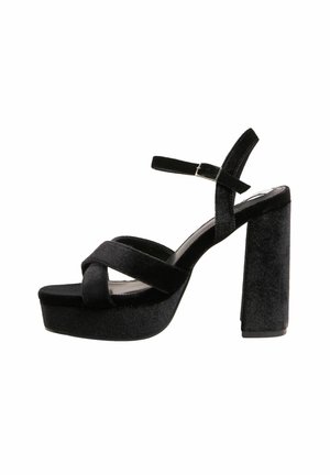 REGULAR FIT - PARTY - Magas sarkú szandálok - black