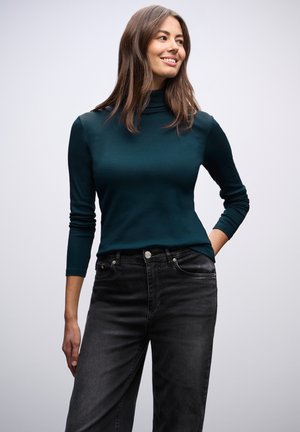 BASIC ROLLKRAGEN - Langærmet T-shirt - türkis