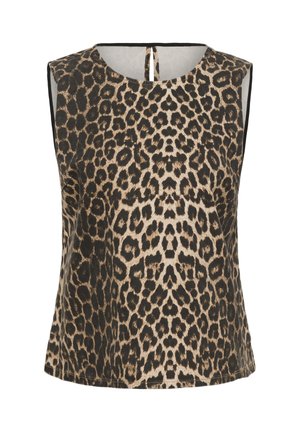 Kaffe Curve, Pluus - black brown leopard