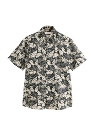 Next, Chemise - white black leaf